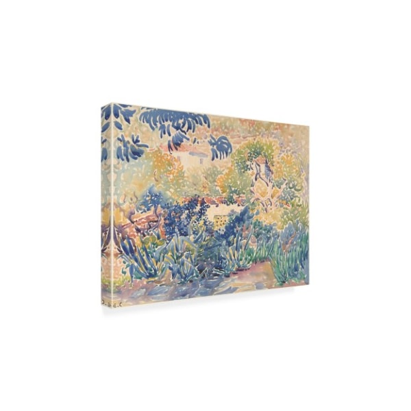 Henri-Edmond Cross 'The Garden Of The Artist At Saint Clair' Canvas Art,24x32